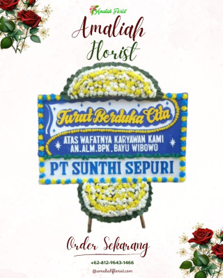 Papan Bunga Duka di Suka Mulya